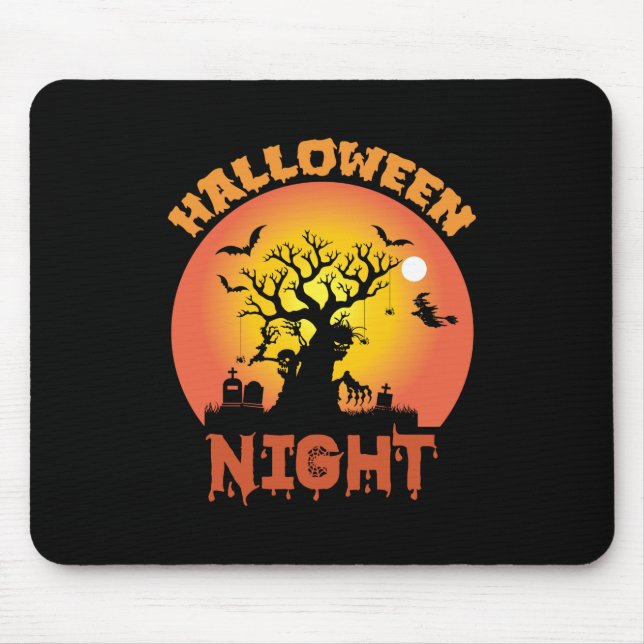 Halloween Night Birthday Mouse Mat (Front)