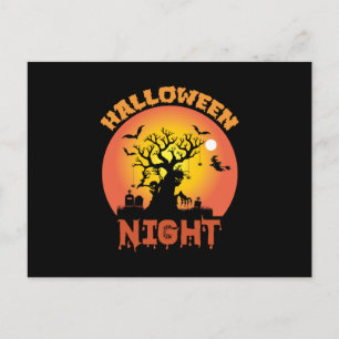 Halloween Night Birthday Postcard