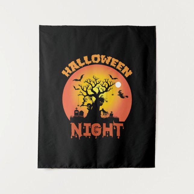 Halloween Night Birthday Tapestry (Front)