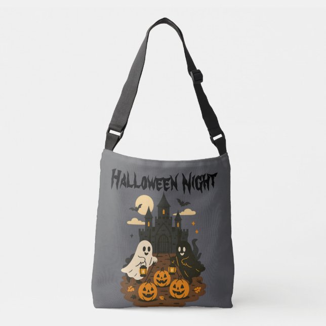 Halloween Night Castle Crossbody Bag (Front)