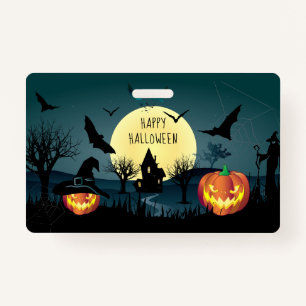 Halloween Night Celebration Carnival Trendy ID Badge
