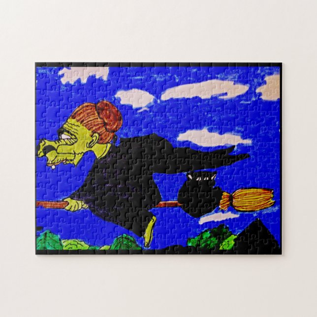 HALLOWEEN NIGHT COMES THE WITCH JIGSAW PUZZLE (Horizontal)