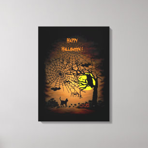 Halloween Night , Happy Halloween ! Canvas Print