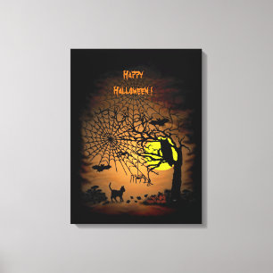 Halloween Night , Happy Halloween ! Canvas Print