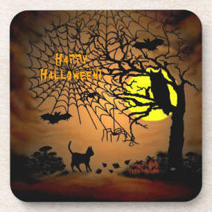 Halloween Night , Happy Halloween ! Coaster