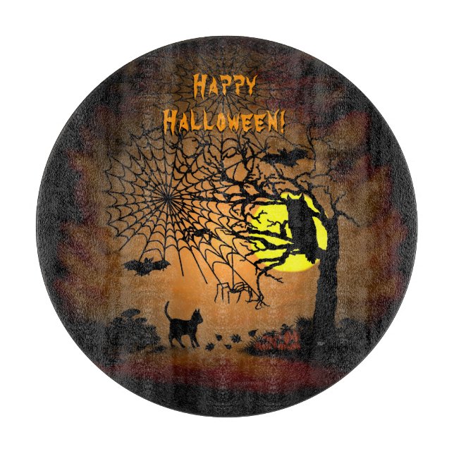 Halloween Night , Happy Halloween! Cutting Board (Front)