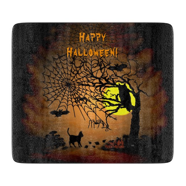 Halloween Night , Happy Halloween! Cutting Board (Front)