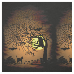 Halloween Night , Happy Halloween ! Fabric