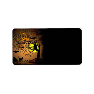 Halloween Night , Happy Halloween ! Label