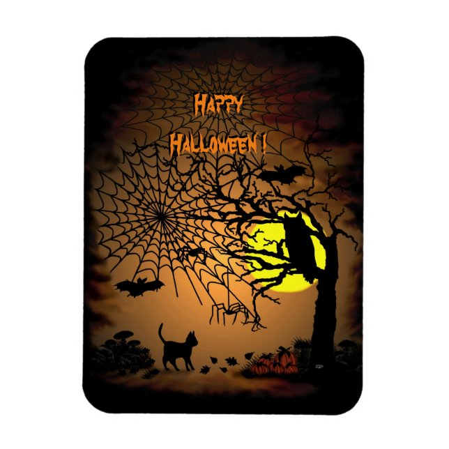 Halloween Night , Happy Halloween ! Magnet (Vertical)