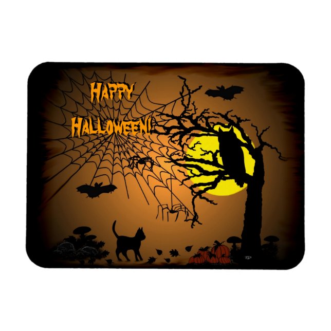 Halloween Night , Happy Halloween! Magnet (Horizontal)