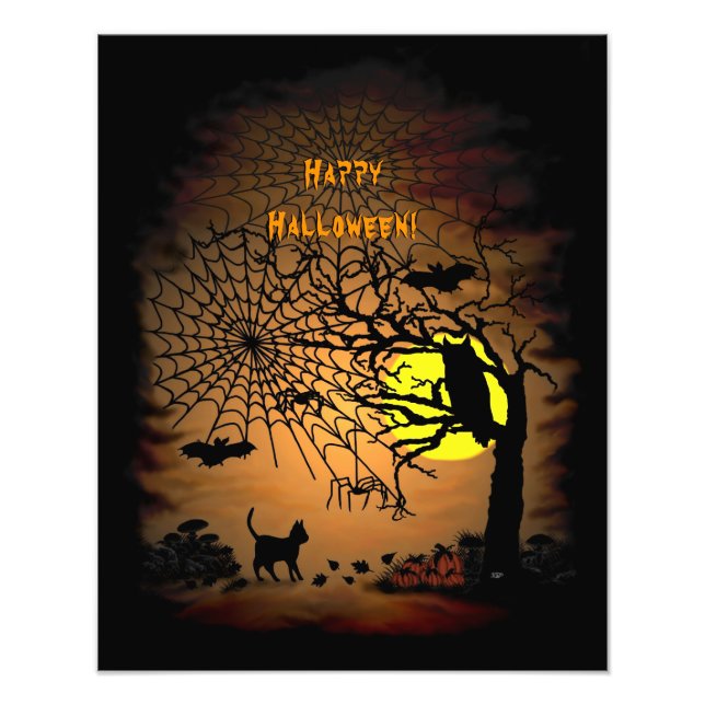 Halloween Night , Happy Halloween ! Photo Print (Front)