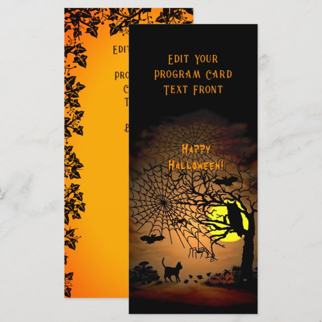 Halloween Night , Happy Halloween! Programme (Front/Back)