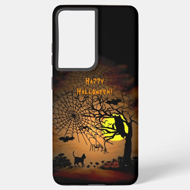 Halloween Night , Happy Halloween! Samsung Galaxy S21 Ultra Case (Back)