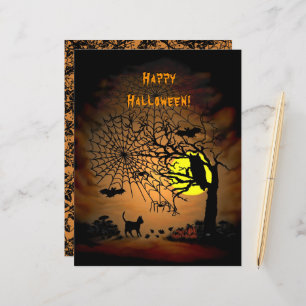 Halloween Night Happy Halloween! Stationery Paper 