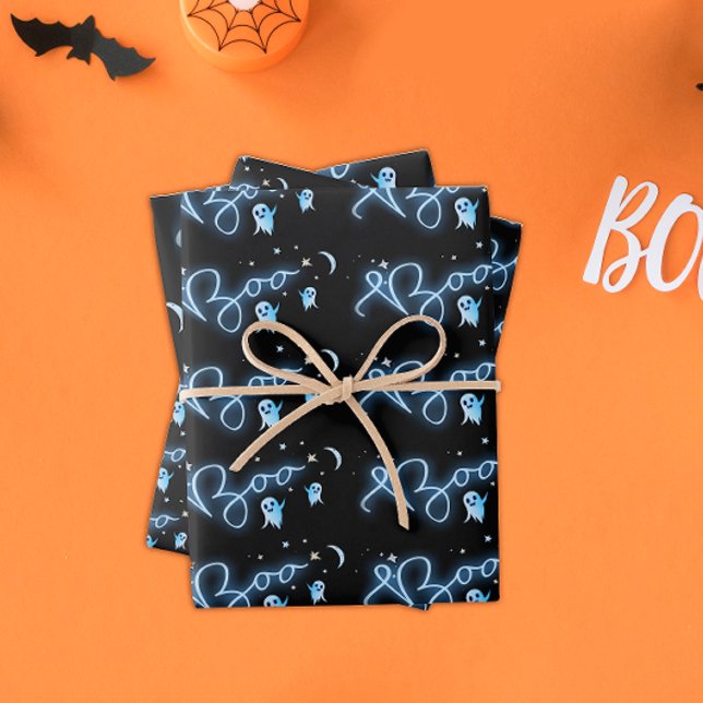 Halloween Night Haunted Mansion Party Wrapping Paper Sheet (Creator Uploaded)