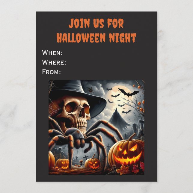 Halloween Night Invitation Customisable (Front)