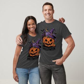 Halloween Night Magic: Jack-o'-Lantern Witch T-Shirt