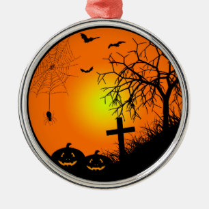 Halloween night metal tree decoration