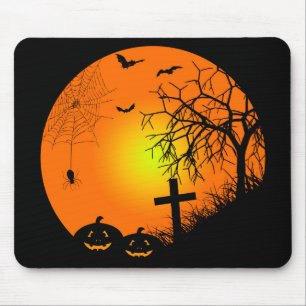 Halloween night mouse mat