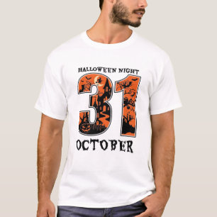 Halloween Night October Haunted House Witch Pumpki T-Shirt