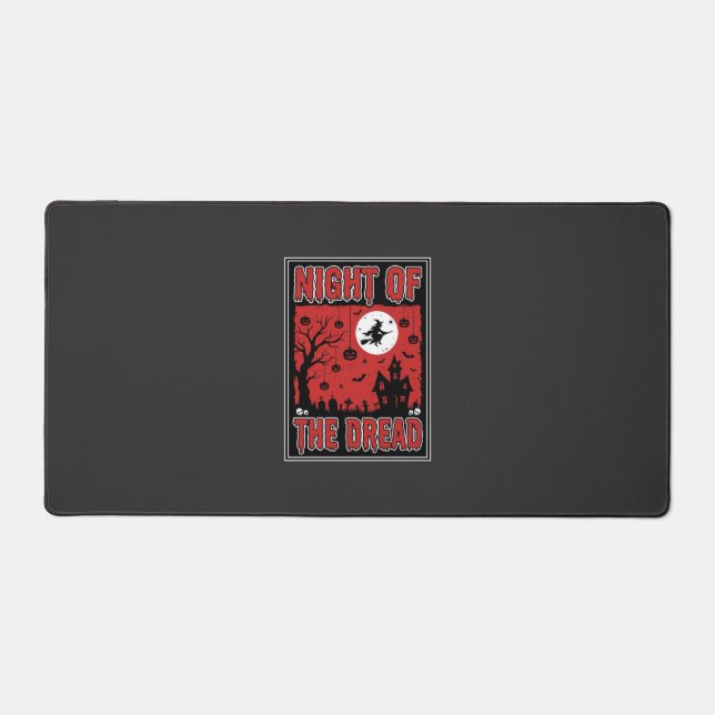 Halloween Night of the Dread Haunted House Desk Mat (Front)