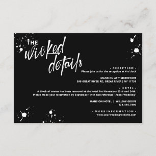 Halloween Night of the Living Wed Details Enclosure Card