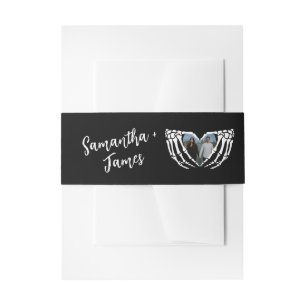 Halloween Night of the Living Wed Wedding Invitation Belly Band