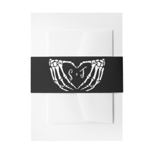 Halloween Night of the Living Wed Wedding Invitation Belly Band
