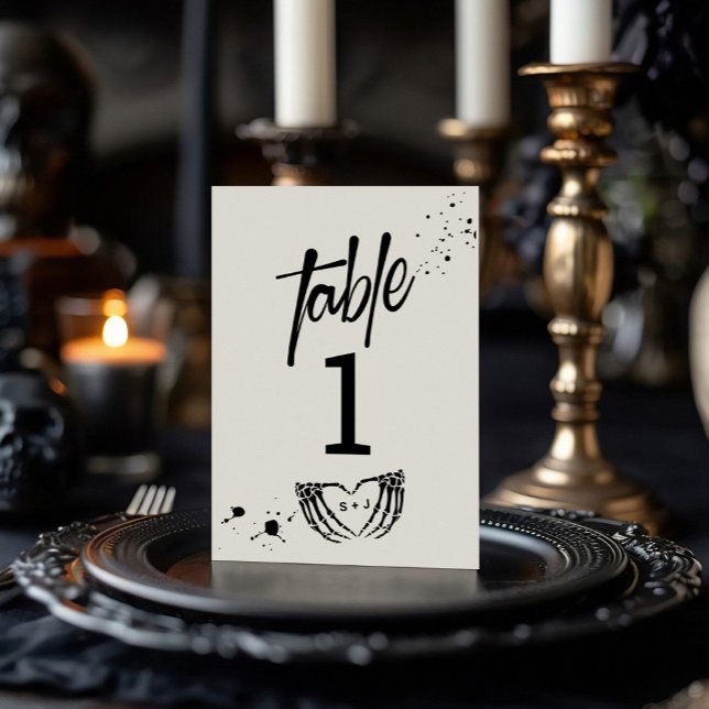 Halloween Night of the Living Wed Wedding Table Number (Creator Uploaded)
