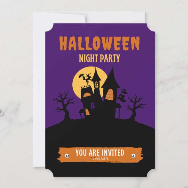 Halloween Night Party Invite (Front)