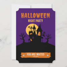 Halloween Night Party Invite