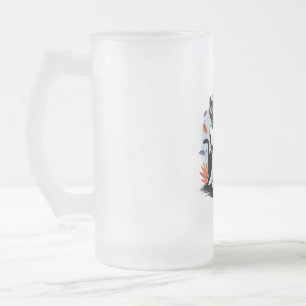 Halloween Night Prowl Frosted Glass Beer Mug