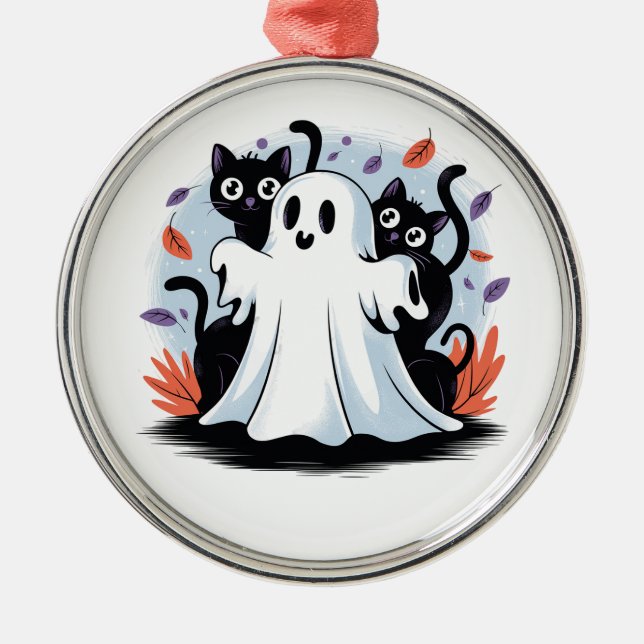 Halloween Night Prowl  Metal Tree Decoration (Front)