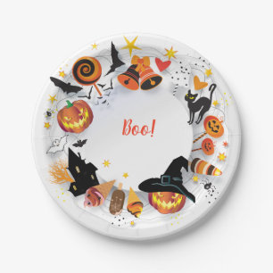 Halloween Night Selebration, Carnival, Trendy Paper Plate