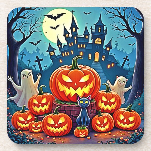Halloween Night: Spooky Fun Art Coaster (Front)