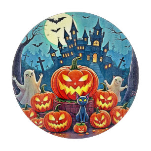 Halloween Night: Spooky Fun Art Cutting Board