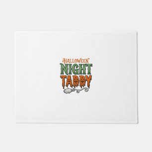 Halloween Night Taddy Vintage Witch Broom Shirt De Doormat