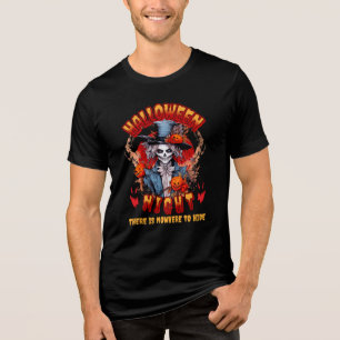 Halloween Night There Is Nowhere To Hide Tri-Blend Shirt