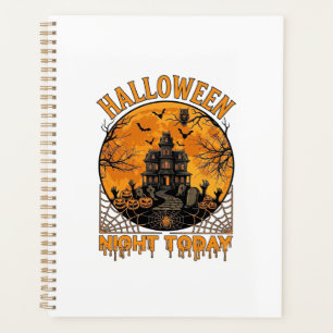 Halloween Night Today Haunted Mansion Pumpkins Owl Planner