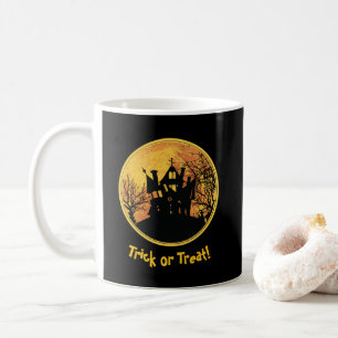Halloween Night Trick or Treat Full Moon House Coffee Mug