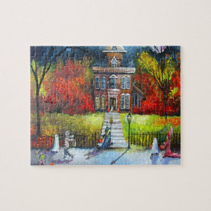 Halloween Night Trick or Treat Parade Fun Jigsaw Puzzle