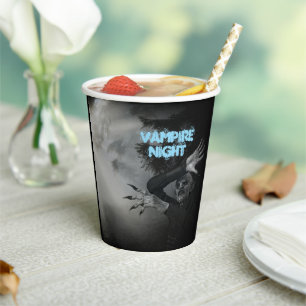 Halloween Night Vampire In The Woods Paper Plate N Cups