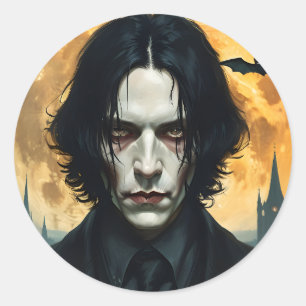 Halloween Night - Vampire Rising Classic Round Sticker