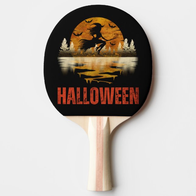 HALLOWEEN NIGHT WITCH PING PONG PADDLE (Front)