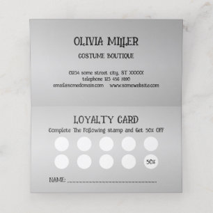 Halloween night with Haunted House, Bats, Pumpkins Loyalty Card