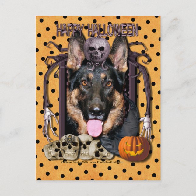 Halloween Nightmare - German Shepherd - Kuno Postcard (Front)