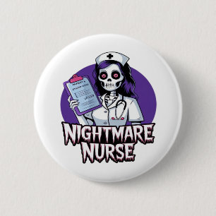 Halloween Nightmare Nurse Classic T-Shirt 6 Cm Round Badge