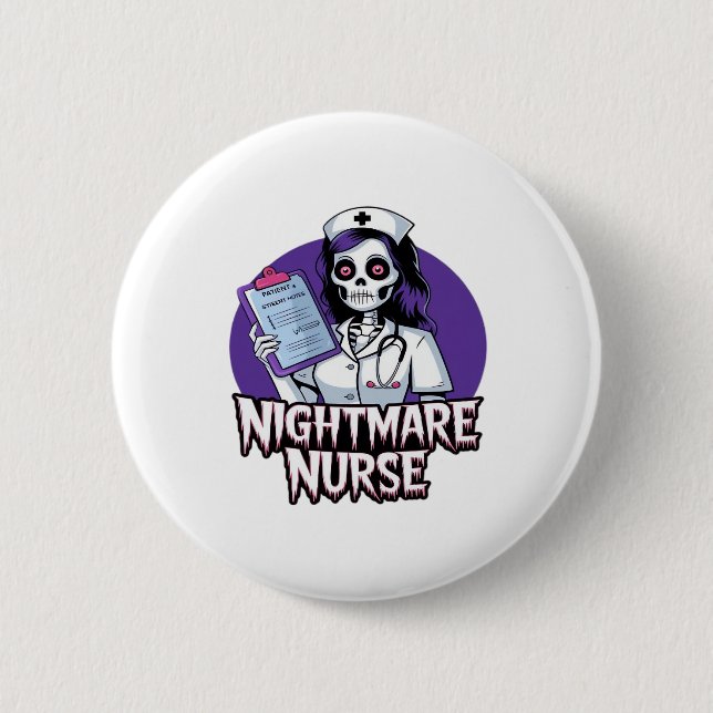 Halloween Nightmare Nurse Classic T-Shirt 6 Cm Round Badge (Front)
