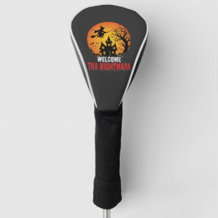 Halloween Nightmare Witch Haunted House Design Golf Head Cover